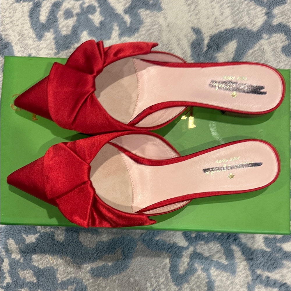 Kate Spade Red Bow Mules - Picture 5 of 8
